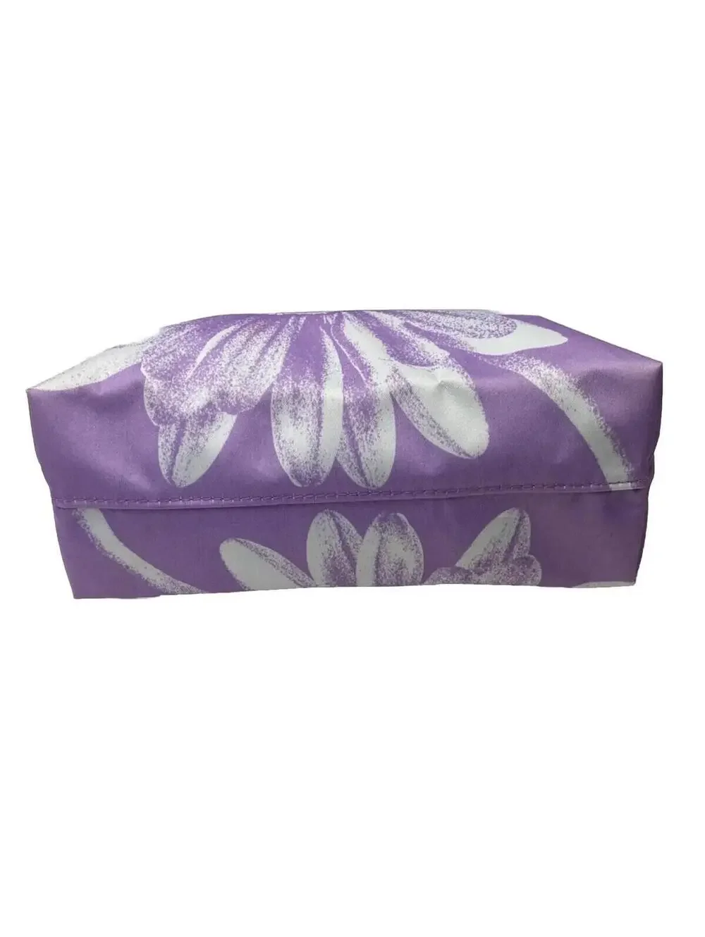 Clinique Purple & White Makeup Bag Cosmetic Travel Organizer Pouch New
